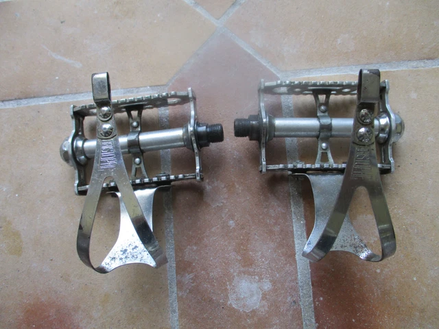 Cales pied AFA ZEFAL DURALUMIN vélo ancien course Caminargent Barra