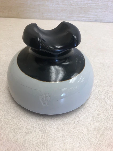 Large Vintage Antique 3 Tier Mushroom Porcelain Insulator In Grey And Brown