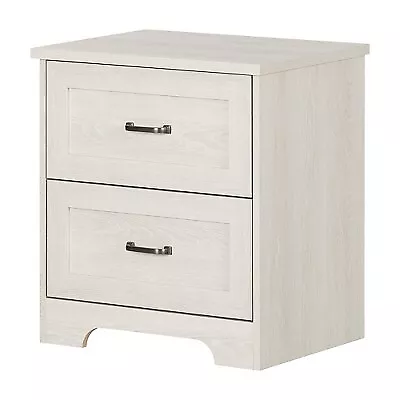 Prairie 2 Drawer Nightstand Winter Oak - South Shore