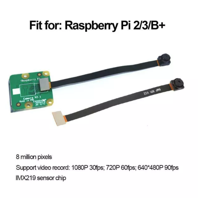 Carte du module de caméra IMX219 1080P 720P HD 8 MP 77.6 ° FoV pour Raspberry Pi