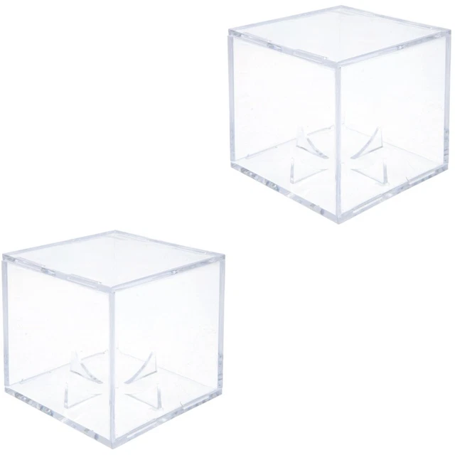 2 PCS Decorative Baseball Holders Clear Display Case Trophy Acrylic