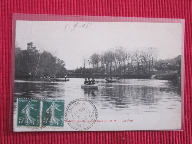 Cpa Ecrite Timbre Saint Jean Les Deux Jumeaux Seine Et Marne 77 Le Port