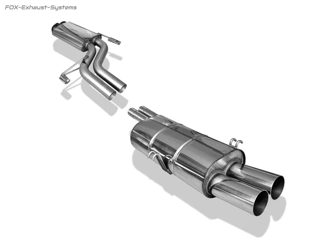 Acciaio Inox Sportauspuff-Komplettanlage da Kat BMW 7er E32 740i 2x76mm