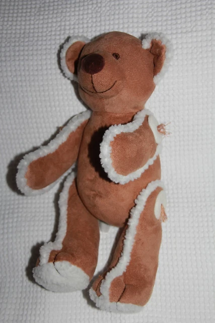 Doudou Peluche Pantin Happy Horse Ours Marron Blanc Articule  Etat Neuf 4