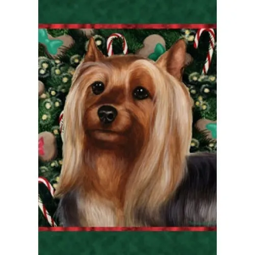 Christmas Holiday Garden Flag - Silky Terrier 141021