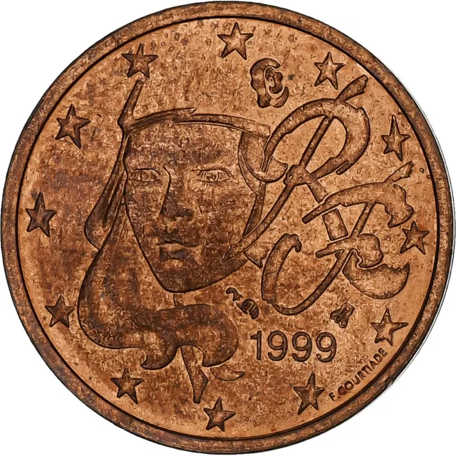 [#1250777] France, 2 Euro Cent, 1999, Paris, SUP+, Cuivre plaqué acier, KM:1283