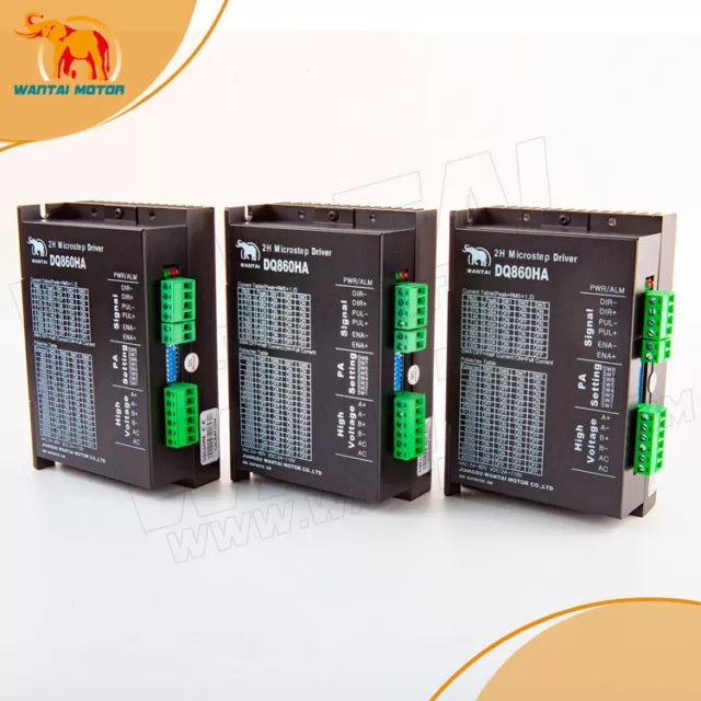 (EU Ship) 3Axis Wantai Motor Driver DQ860HA,80V,7.8A,for Nema34 CNC Plasma, Cut