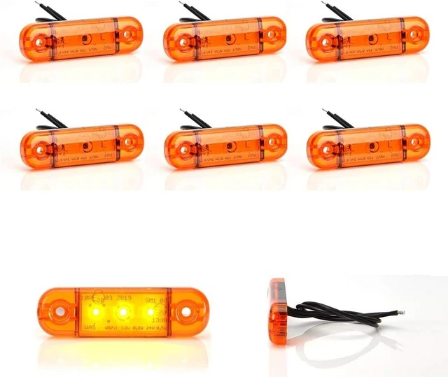 Sicurezza Viabilit&agrave; Rimorchi 4 Luci Ingombro LED 24V E-Mark - Luci Laterali Per Rimorchi E Camper Luci Ingombro 24v Camion