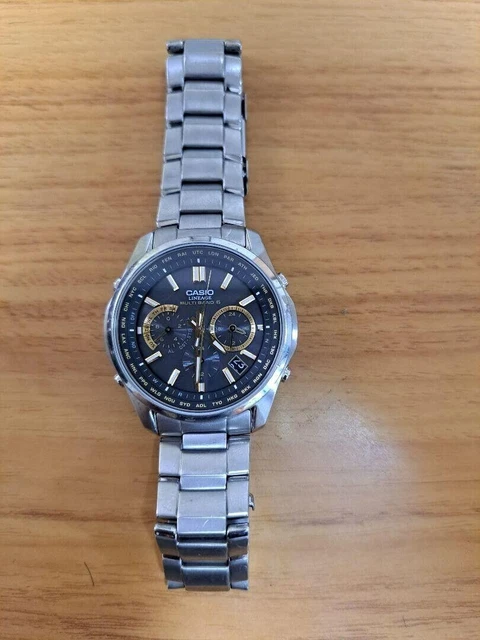 CASIO LINEAGE SOLAR Radio Men's Watch Titanium Analog Rare LIW-M610TSE ...