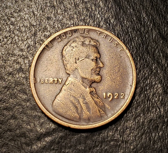 🍁 1922 No D 1C Lincoln Wheat One Cent Penny Strong Reverse, BN (Regular Strike)