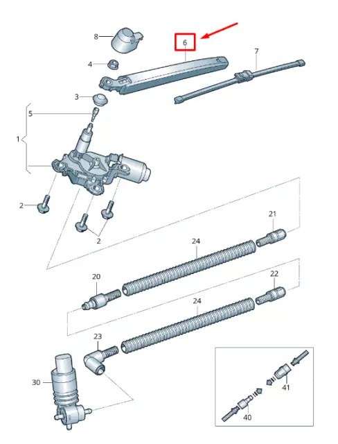 Nuevo Limpiaparabrisas Trasero Skoda Superb Mk2 3T 3T 3T 3T 3T9955707