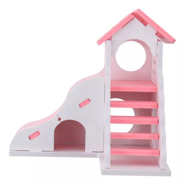 Pvc Mini House with Stairs and Slide Easy To Assemble Hamster House Toys