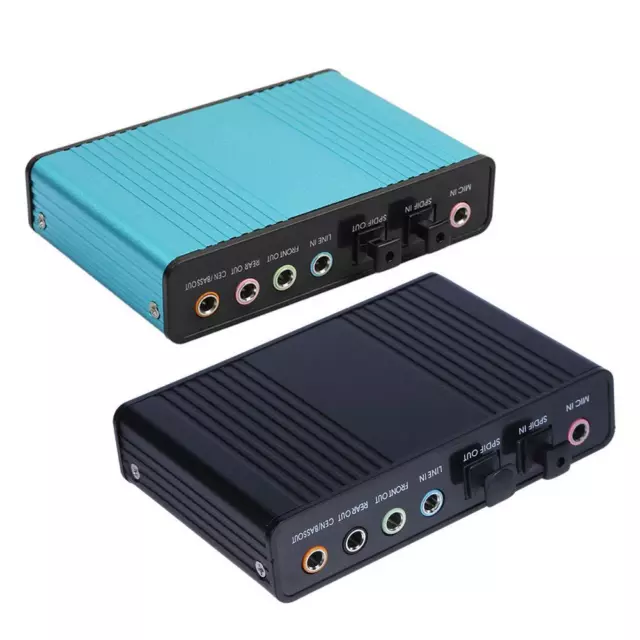 USB 6 Channel 5.1 External Optical Audio Sound Card for Notebook PC