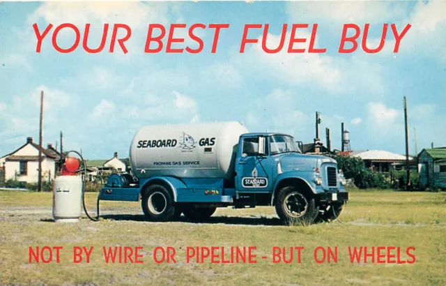 Charleston South Carolina Seaboard Gas Truck Vintage Advertising Postcard