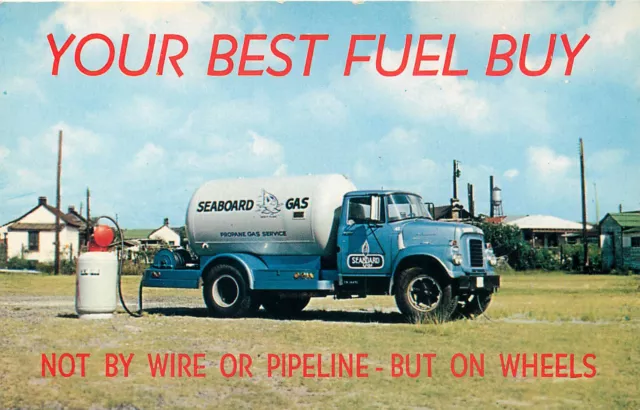 Charleston South Carolina Seaboard Gas Truck Vintage Advertising Postcard