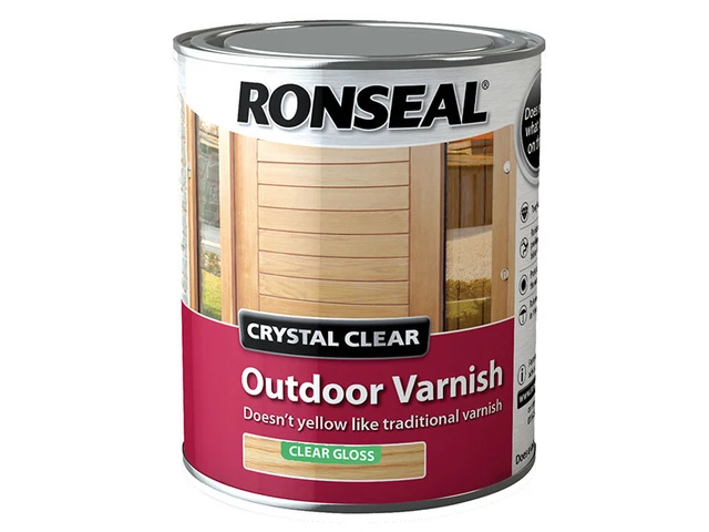 Ronseal Trasparente Esterno Vernice Opaco 2.5 Litro RSLCCODVM25L