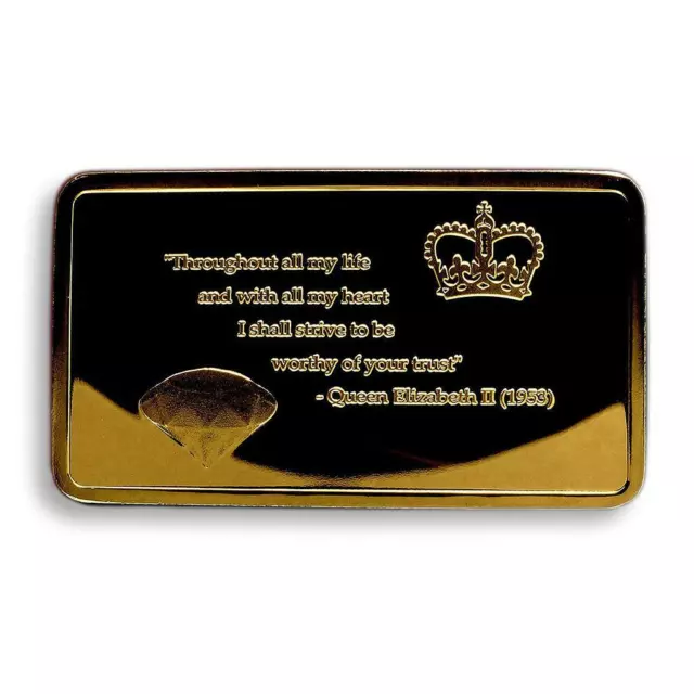 Queen Elizabeth II, Britain, Gold Plated bar, Diamond Jubilee
