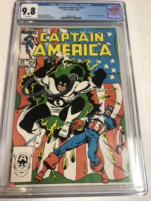 Captain America (1985) # 312 (CGC 9.8 WP) 1st App Flag-Smasher MCU Disney+