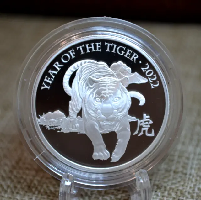 2 pounds Royal Mint 2022 UK 1 Oz The Year of the Tiger 999 Silver Proof