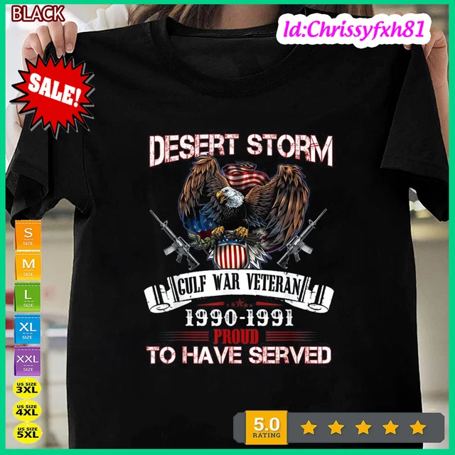 Desert Storm Veteran Pride Persian Gulf War Service Ribbon T-Shirt size S-5XL