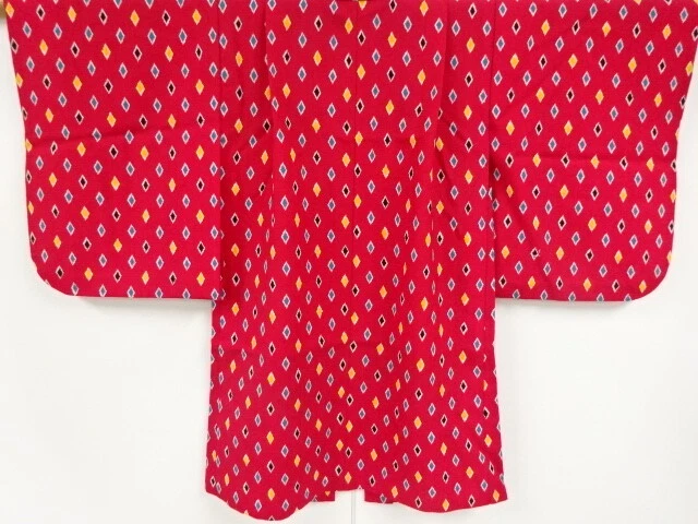 97178# Japanese Kimono / Antique Haori For Girls / Rhombus