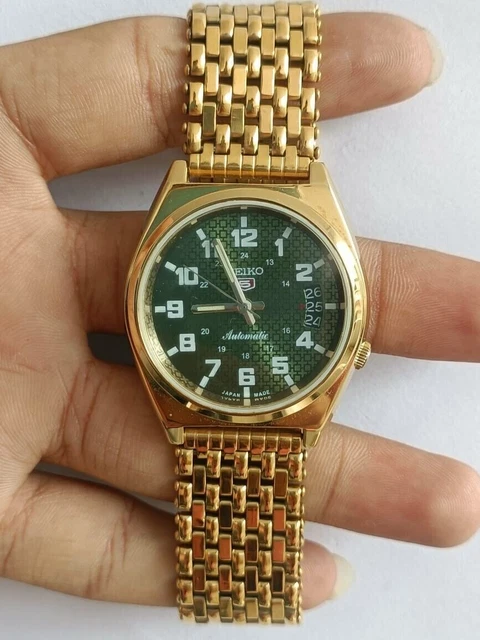 Montre Vintage Technos Automatique 21 Rubis - Boîtier Plaqué Or - Cadre Ivoire - Années 1950 - Occasion