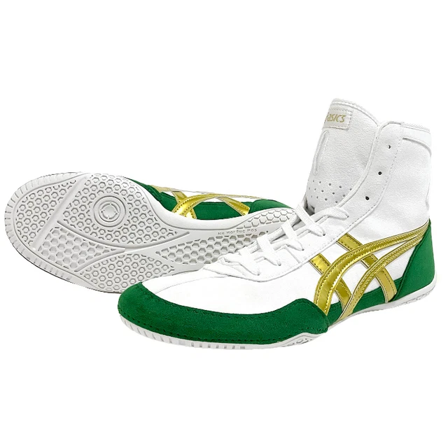 Green asics store wrestling shoes