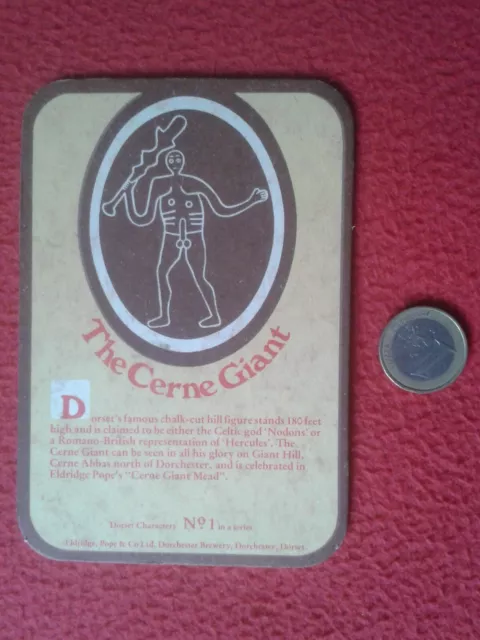 Posavasos Coaster Beer Mat Cerveza ? The Cerne Giant England El Gigante De Abbas