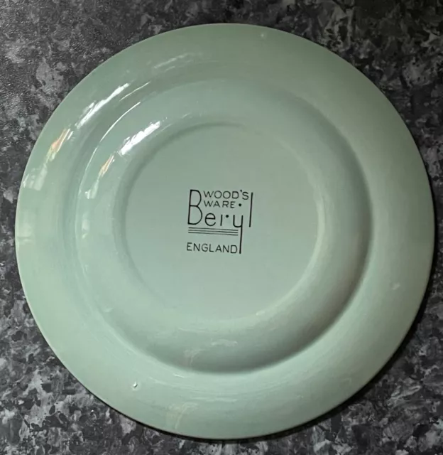 4x 1940s-50s Woods Ware Beryl Green 5.5" Side Plates Salad Plates by Wood & Sons 3