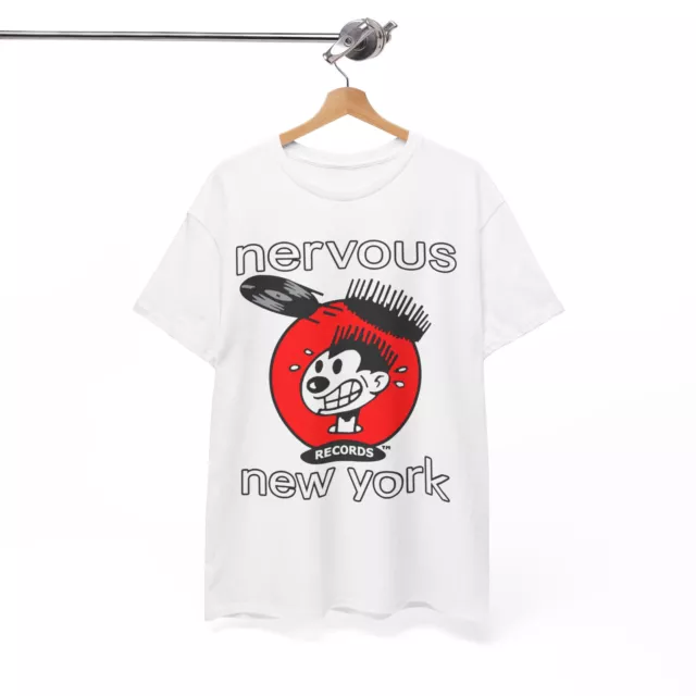 Nervous Records NY white t-shirt size 2XL