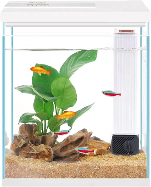 Betta Fish Tank, 2.3 Gallon Glass Aquarium Starter Kit, Small Fish Tank with Fil