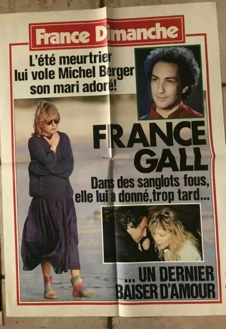 Advertising PLV Affiche France Dimanche Berger France Gall 21/4039