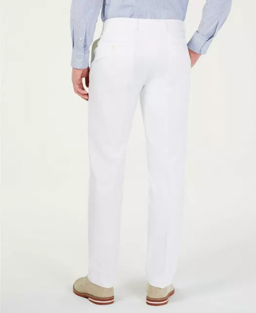 Tommy Hilfiger Mens Dress Pants 36 x 32 Modern-Fit THFlex Stretch Solid White