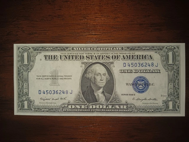 1935 Blue Seal Silver Certificate ~ Circulated Condition ~ One Note ~ 