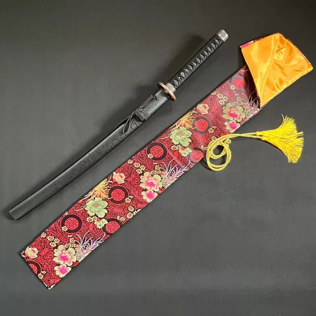 Silk Samurai Sword Bag Wakizashi Katana Sword Bag Flower Embroidery 70~130 cm