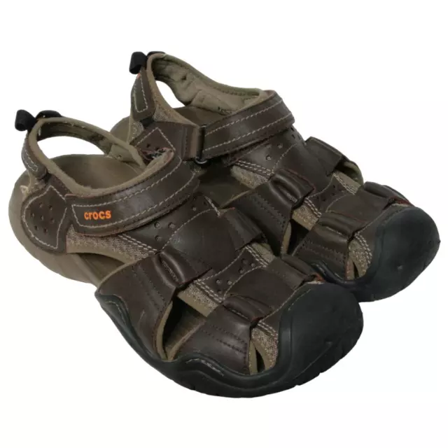 Crocs swiftwater leather fisherman hotsell