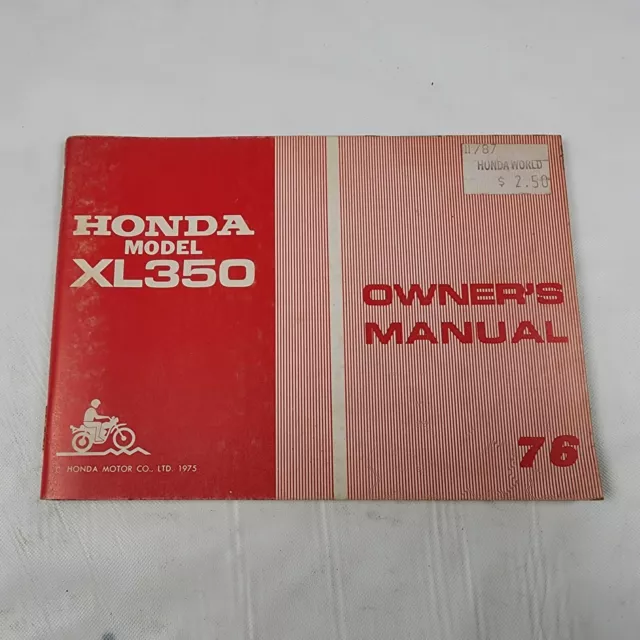 Original 1976 Honda XL350 K2 Owner's Manual Book XL 350 OEM 3138501