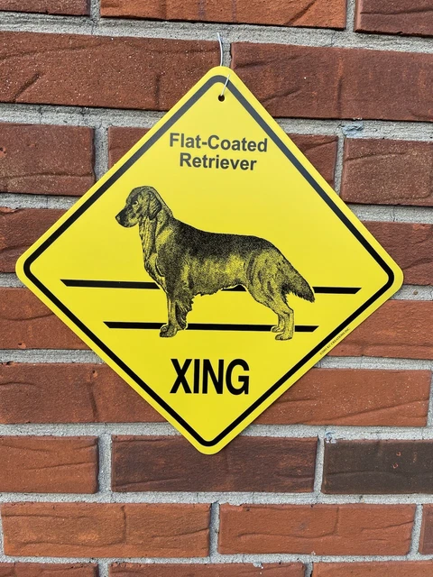 New!! Flat Coated Retriever Dog Crossing Xing Sign, KC creations Great Gift!