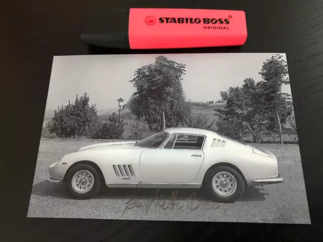 Rare Scaglietti Ferrari 275 GTB Signed Not Copy Photo Autograph