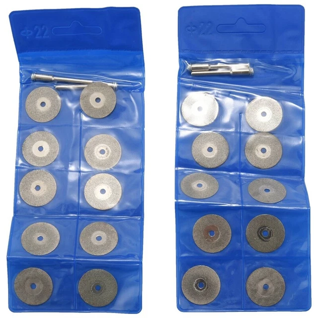 20 Pezzi Utensili Rotanti Rivestiti con Disco Diamantato da 22 Mm con Disch R2S4
