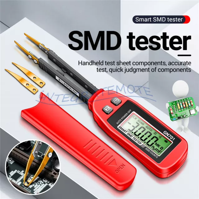 SMD Tester Resistance Capacitance Meter Component Multimeter w/ LCD Display