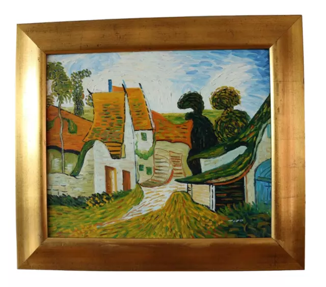 Dipinto copia "La strada di Auvers" di Vincent Van Gogh