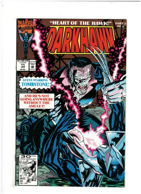 Darkhawk #11 NM- 9.2 Marvel Comics 1992 Heart of the Hawk pt.2, vs. Tombstone