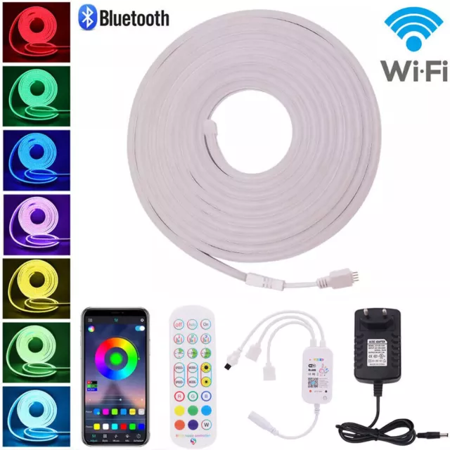 12V RGB Neon LED Strip Streifen Flex Lichtschlauch Leiste Lichtband Innen Außen