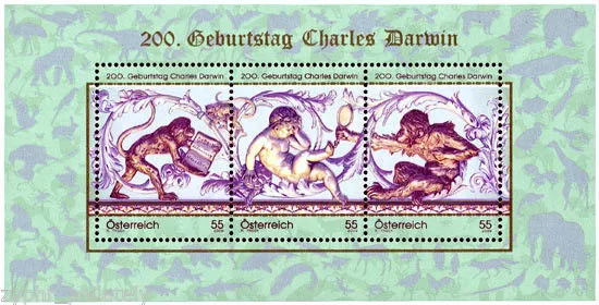 Austria - "ART ~ CHARLES DARWIN ~ THEORY OF EVOLUTION" MNH MS 2009 !