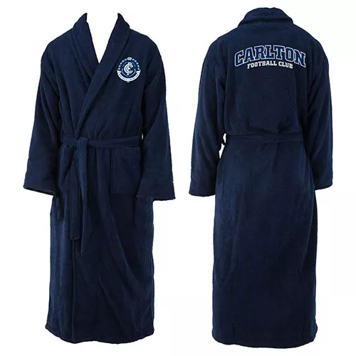 Carlton Blues AFL Adult Polyester Dressing Gown Bath Robe Easter Gifts