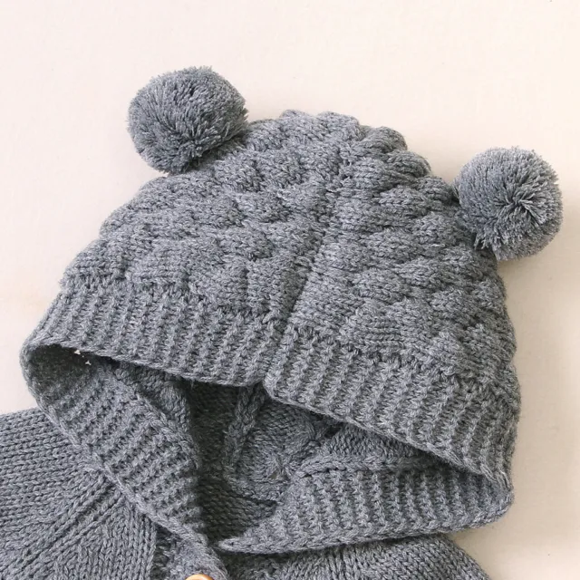 Maglione con cappuccio neonato bambino bambina vestito a maglia vestiti carini 11