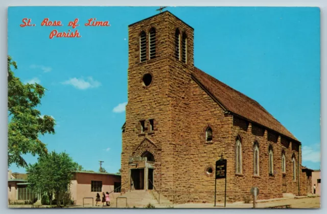 St Rose Of Lima Parish Santa Rosa New Mexico NM VTG Religious Church Postcard