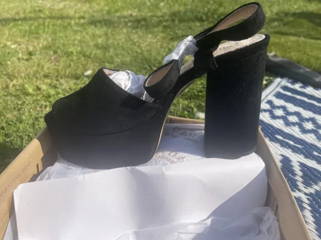 JOB LOT X8 H&D Moda Espanola Black Heeled Sandals NEW Boxed Different Sizes.
