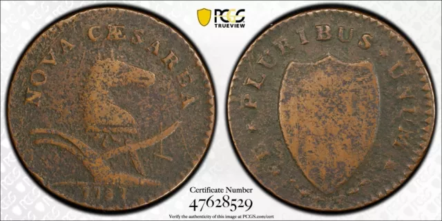 1787 New Jersey Copper - Maris 63-r - Rarity-5 - PCGS - Fine Details